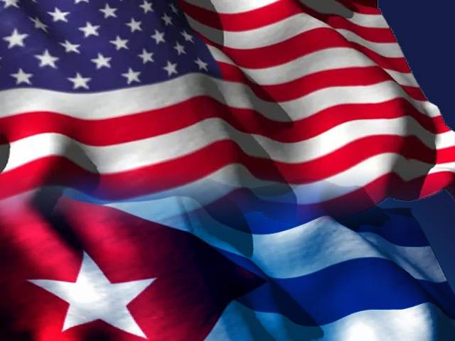 Banderas de USA y Cuba