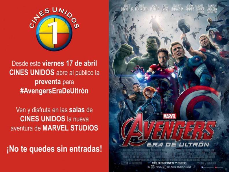 Cines Unidos anuncia la preventa de #AvengersEraDeUltrón