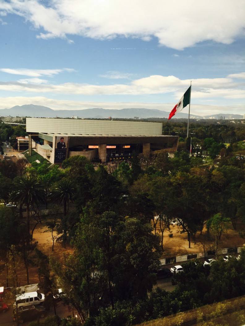 Vista del Auditorio Nacional de México desde el Hotel Presidente Intercontinental