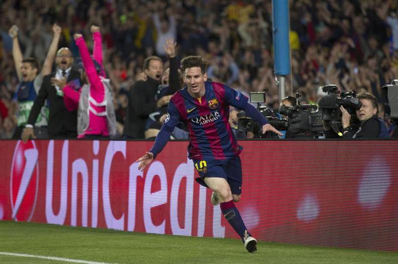 Messi llega a diez goles en esta champions