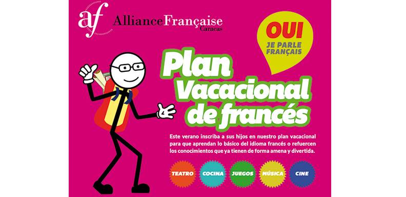 La Alianza Francesa de Caracas ofrece actividades educativas y recreativas para niños y adolescentes durante los meses de julio y agosto