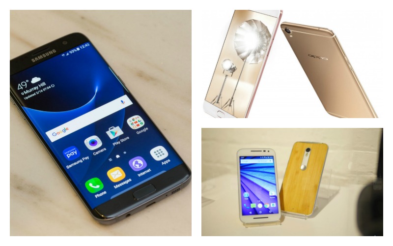 Samsung Galaxy S7 Edge vs. Huawei P9 vs. Motorola Moto X Style vs. Oppo F1 Plus