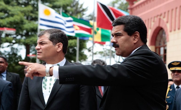 Maduro se solidariza con Rafael Correa y exige fin a persecuciÃ³n contra âlÃ­deres progresistasâ