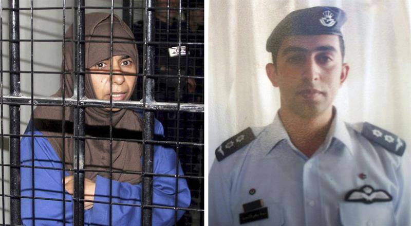 Sayida al Rishawi y Muaz Kasasbeh