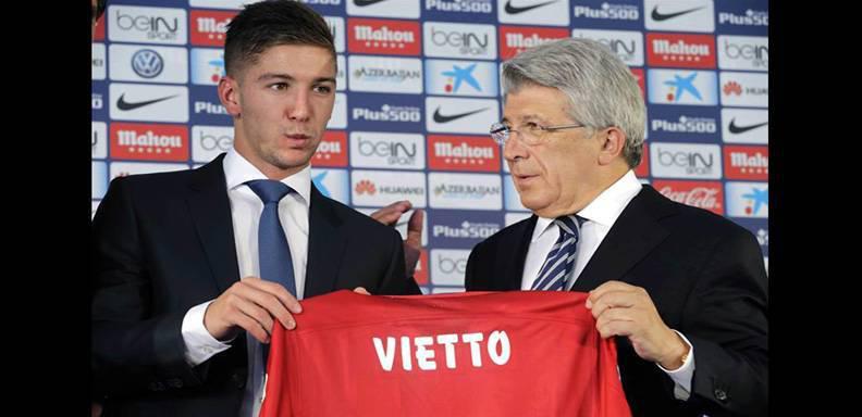 Lucas Vietto se presentó con la elástica colchonera