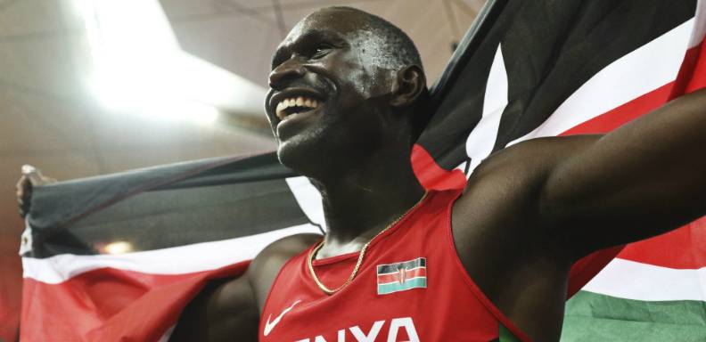 El keniano David Rudisha recuperó el título mundial de 800 cuatro años después en el Mundial de Atletismo de Pekín