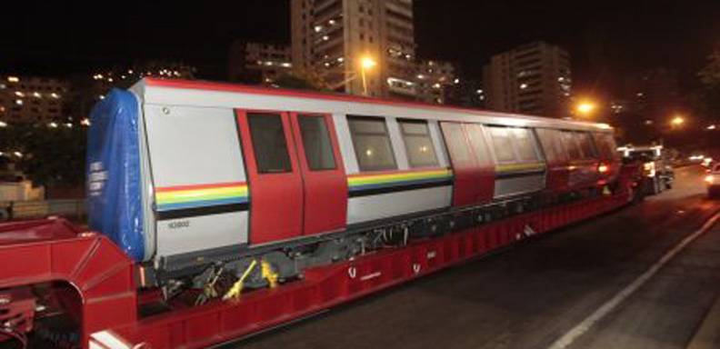 Este lunes los vagones del tren Metrópolis del Metro de Los Teques serán trasladados desde La Guaira