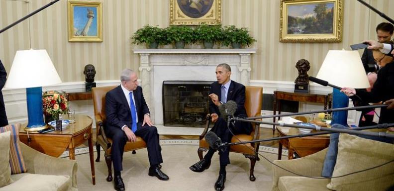 El presidente de EEUU , Barack Obama, y el primer ministro israelí, Benjamin Netanyahu. Foto EFE