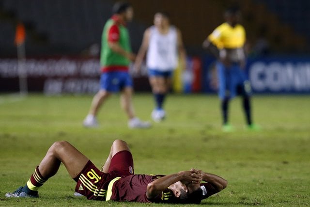 Oswaldo Vizcarrondo, Rómulo Otero y Christian Santos se mostraron desconsolados tras la cuarta debacle del equipo por Eliminatorias