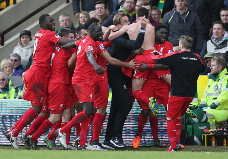 los pupilos de Jürgen Klopp lograron darle la vuelta al marcador y llevarse los tres puntos ante el Norwich