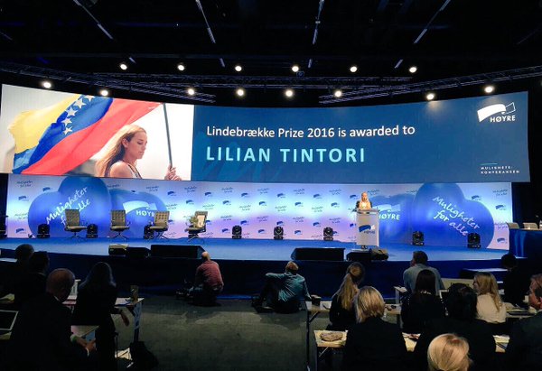 Lilian Tintori gana premio en Noruega por la defensa de los DD.HH