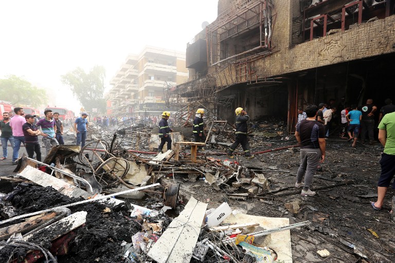 Debido a la celebración del Aid al Adha, una de las principales fiestas del calendario musulmán, en un parque público se llevó a cabo una de las explosiones en Bagdad/ Foto: AFP