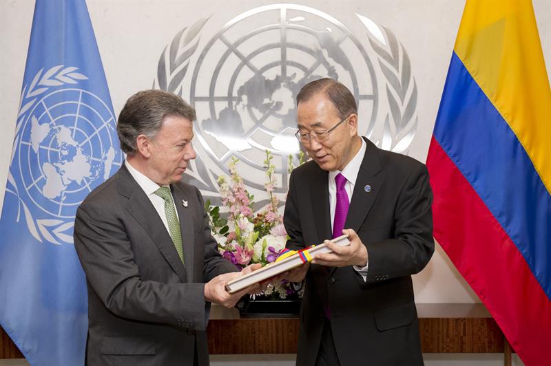 Santos con Ban Ki-moon