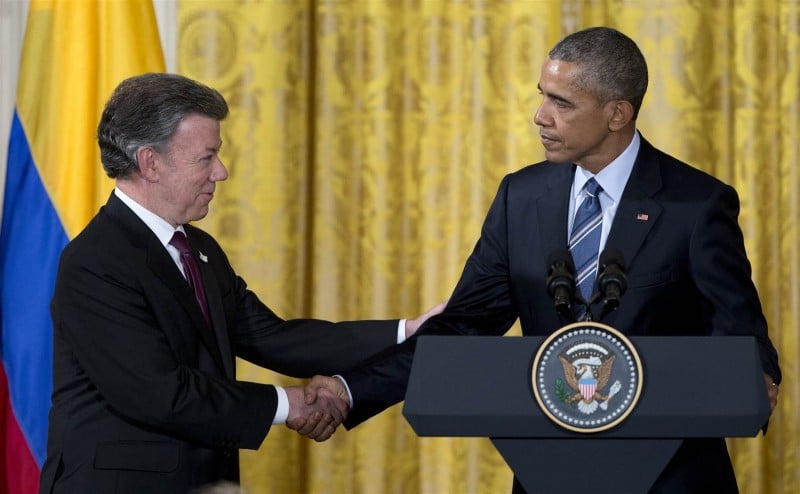 Obama con Santos