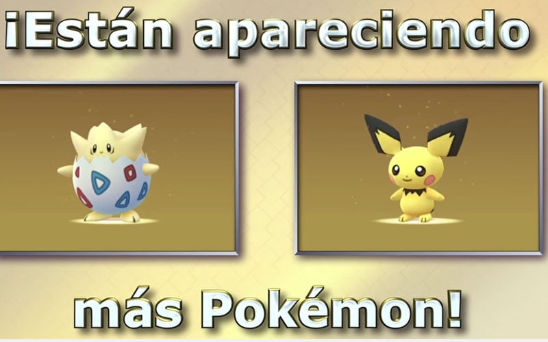 Pokémon GO añade dos nuevos bebés pokémones "Togepi y Pichu"