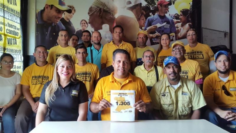 El coordinador municipal de PJ en Puerto La Cruz aseguró que los resultados obtenidos fueron muy satisfactorios, teniendo un total de 1305 personas apoyando al partido político/ Foto: Cortesía