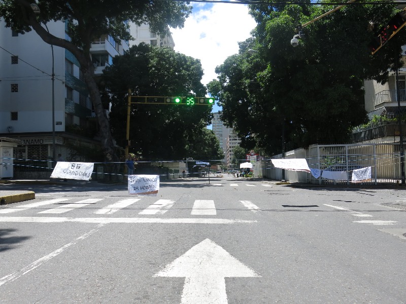 Trancazo en el este de Caracas/Foto: Analítica