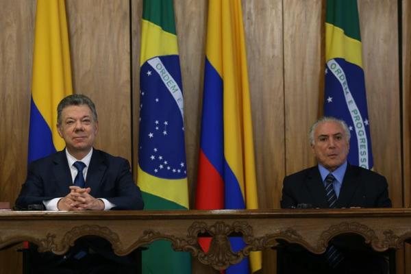 Santos y Temer/Foto:EFE