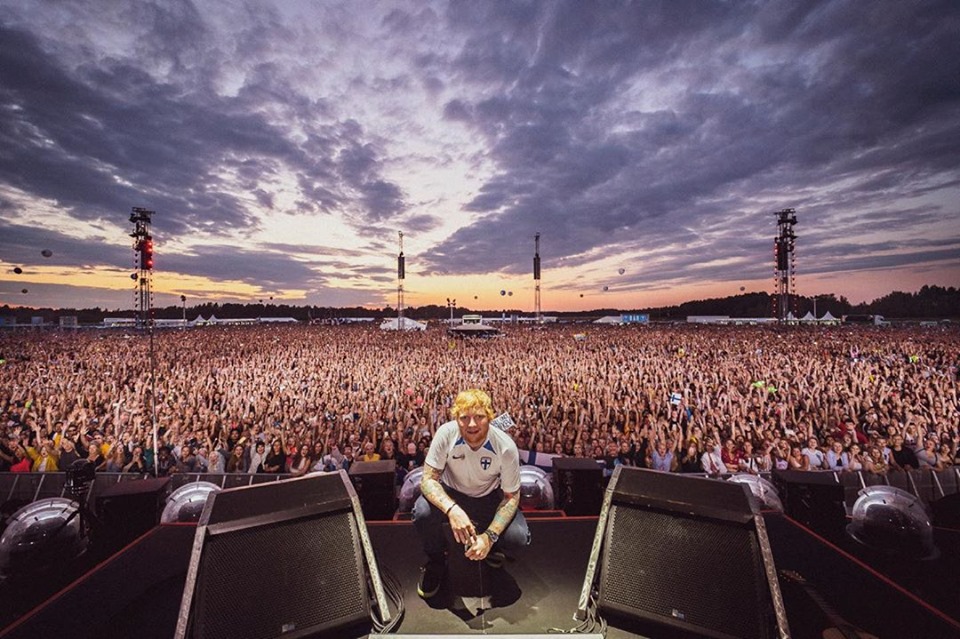 Con cifra récord, Ed Sheeran culmina su gira musical "Divide